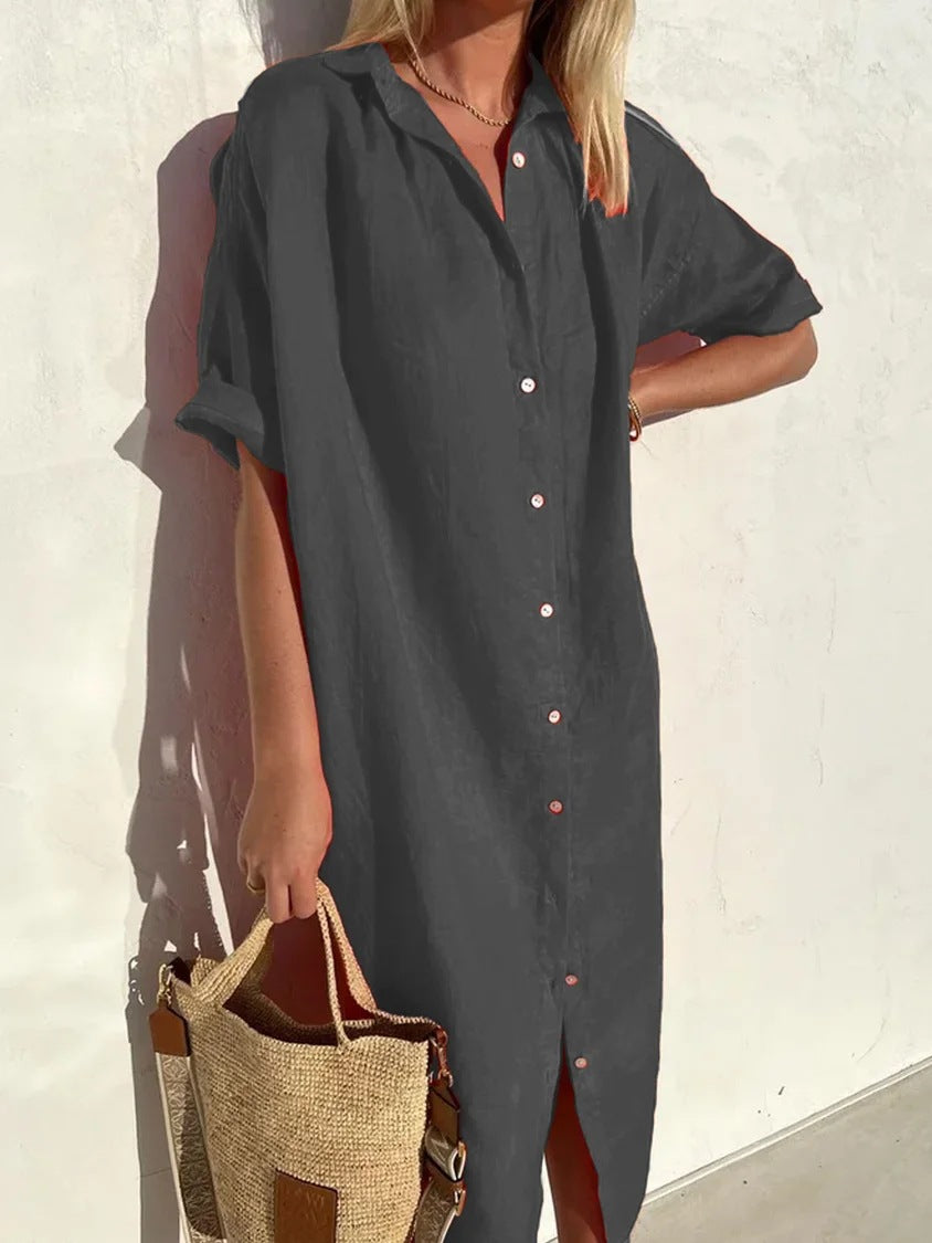 Levoire | Robe longue style chemise Gris