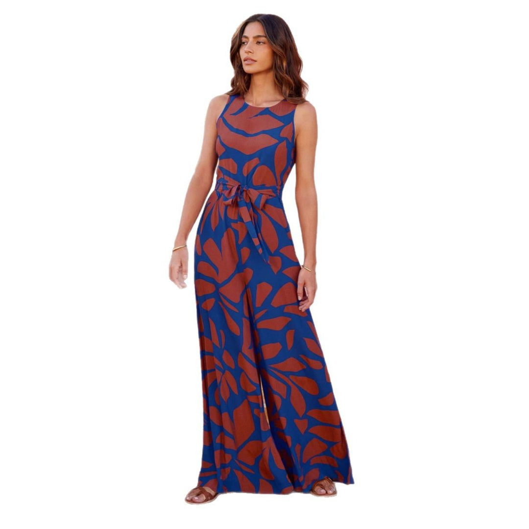 Robe maxi florale pour femmes avec ceinture à nouer et coupe élégante Levoire