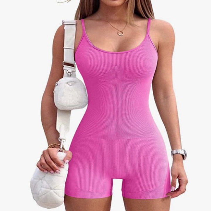 Levoire | Capre Été-Sans Manches Bodysuit-Shorts Poudre scintillante