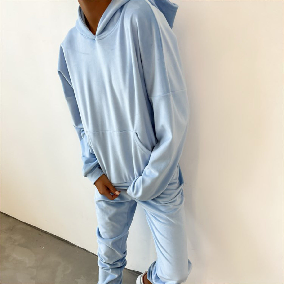 Levoire | Ensemble de sport élégant en molleton Bleu clair