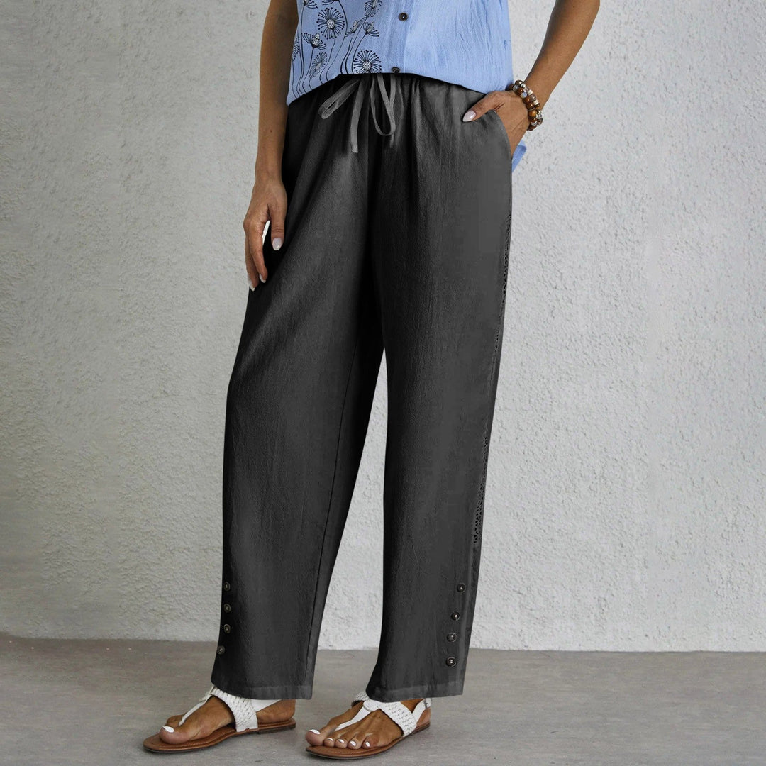 Levoire | Pantalon À Boutons Sans Effort Gris foncé