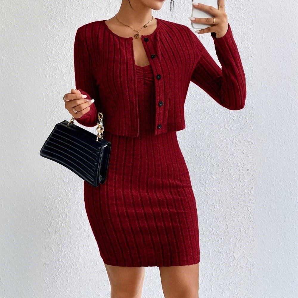 Robe en maille pour femmes avec bolero assorti Levoire