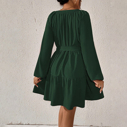 Levoire | Robe à manches longues de style froncé