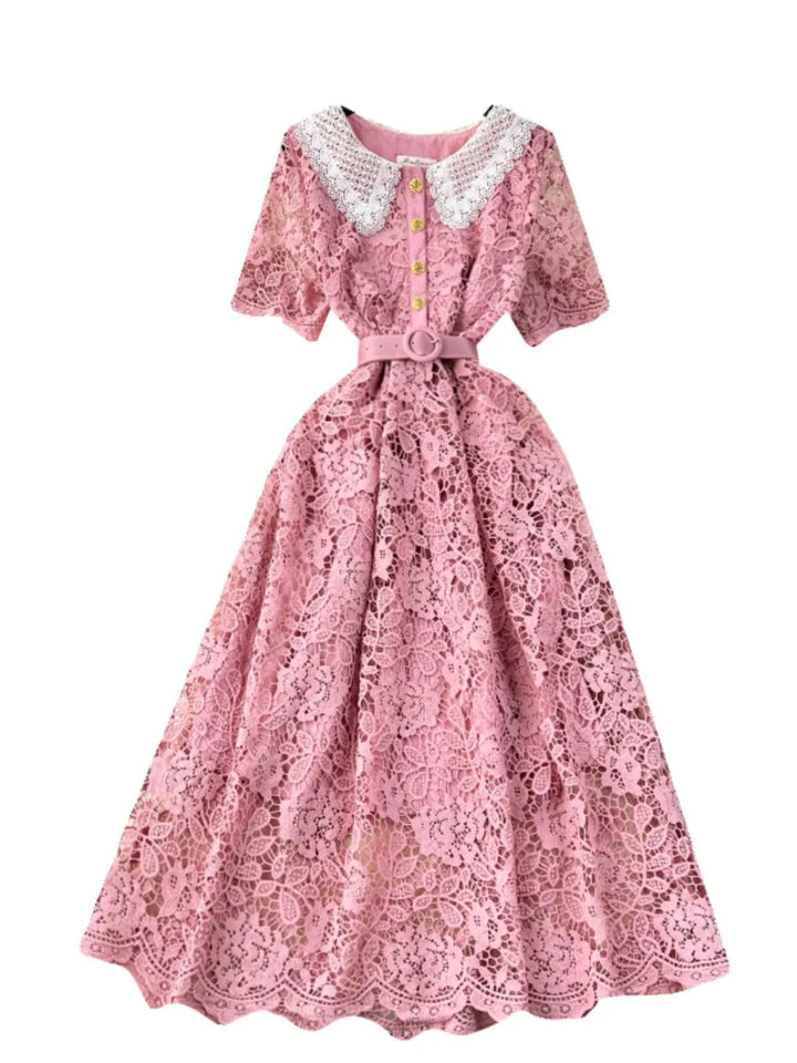 Levoire | Robe en dentelle mi-longue