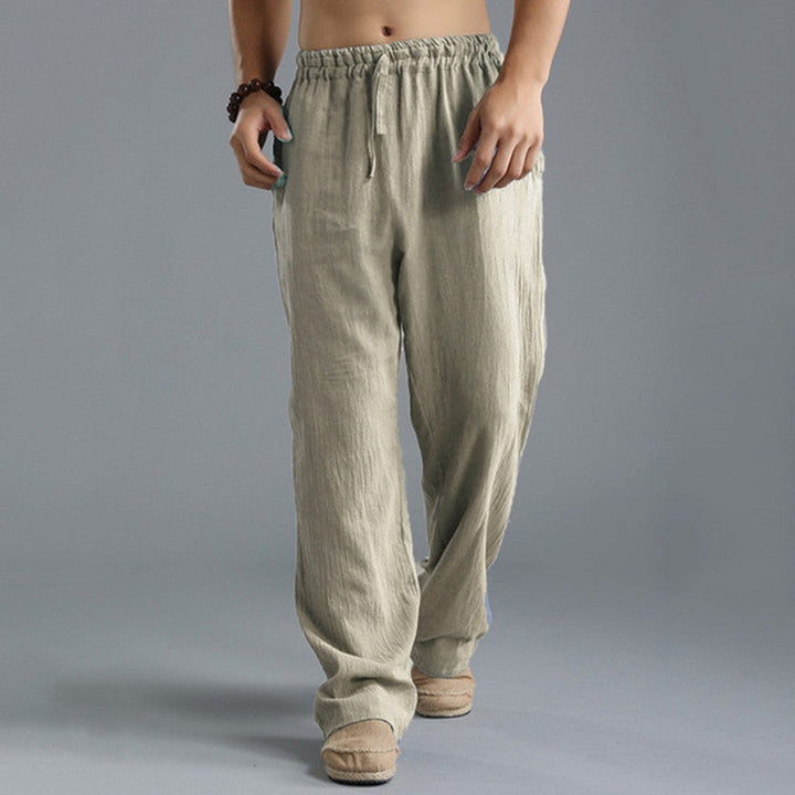 Levoire | Pantalons En Lin Estivaux Pour Hommes Khaki