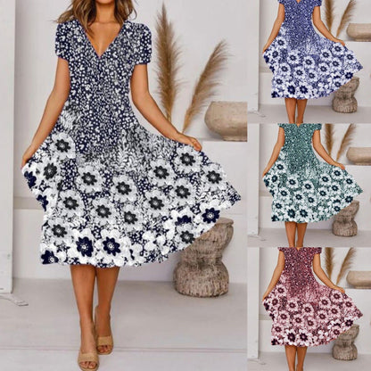 Levoire | Robe mini à imprimé floral à décolleté en V
