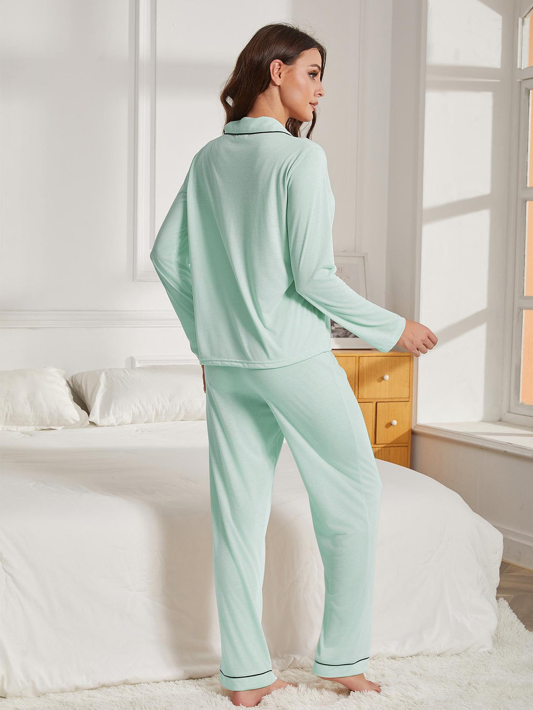 Levoire | Ensemble De Pyjama Doux Avec Col