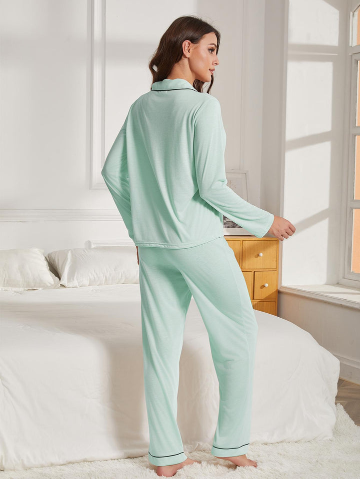 Levoire | Ensemble De Pyjama Doux Avec Col