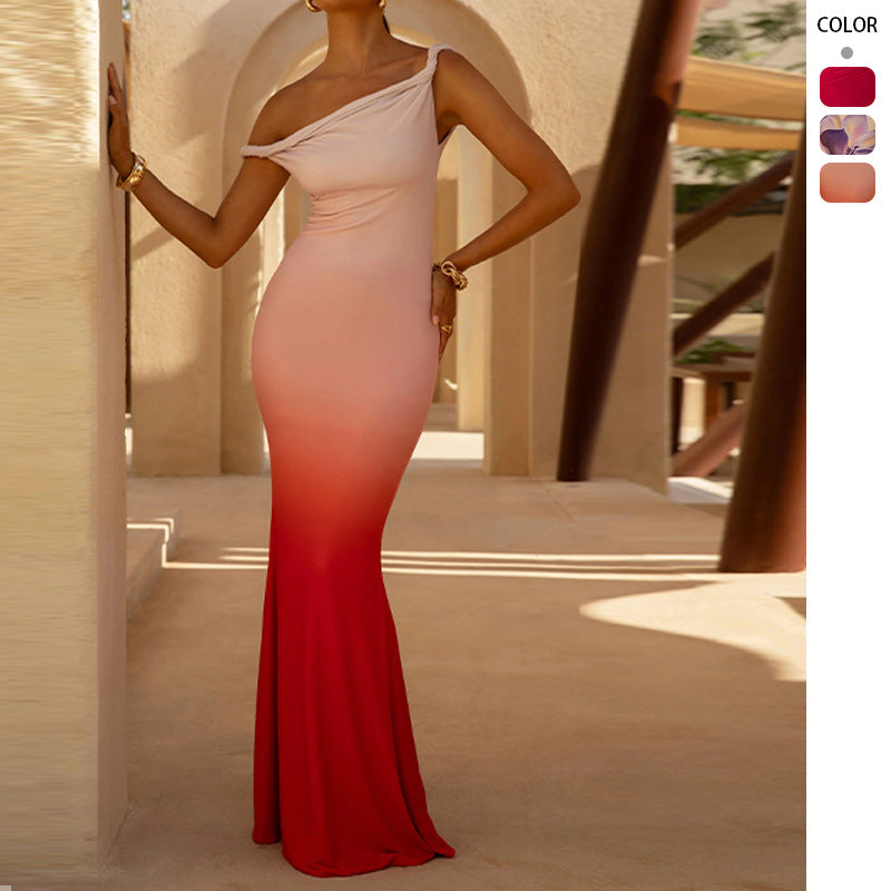 Robe Maxi Élégante pour Femmes avec Design Bardot et Fronces Levoire
