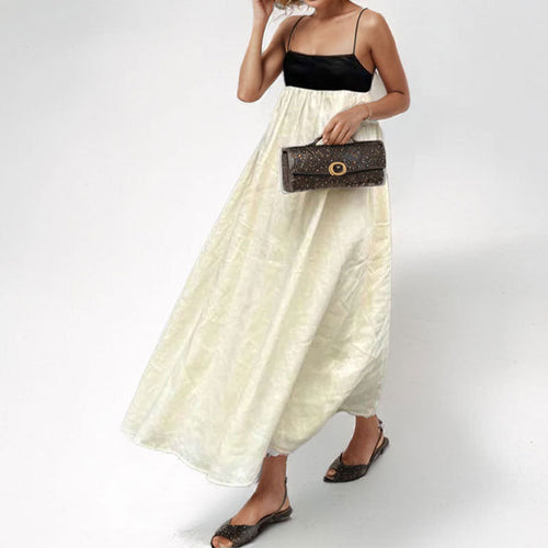 Robe maxi d'été pour femme avec coupe élégante et détails de bretelles Levoire