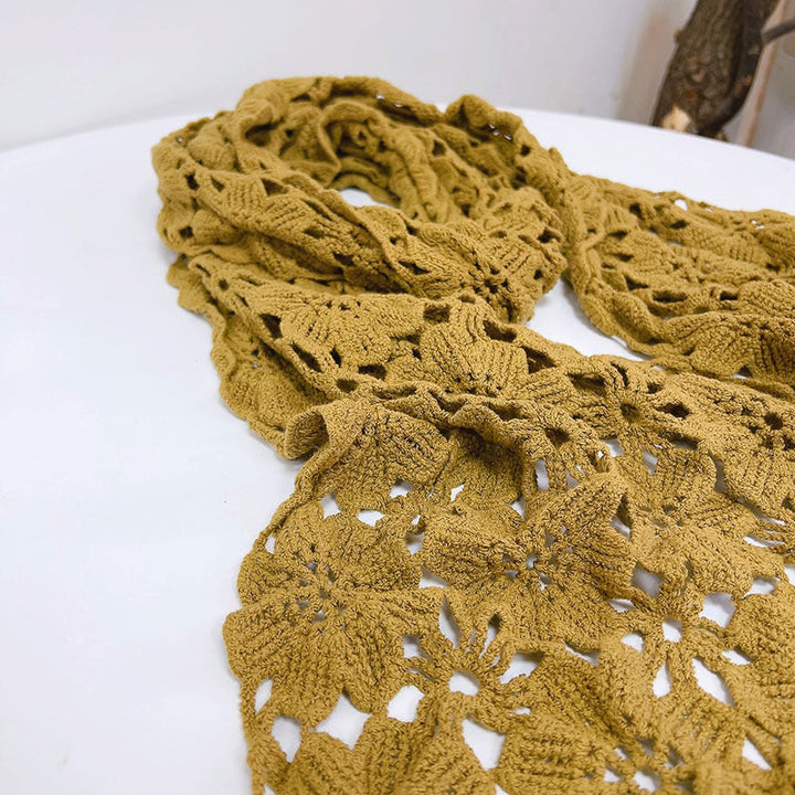 Levoire | Écharpe Creuse À Fleurs Décontractée Jaune