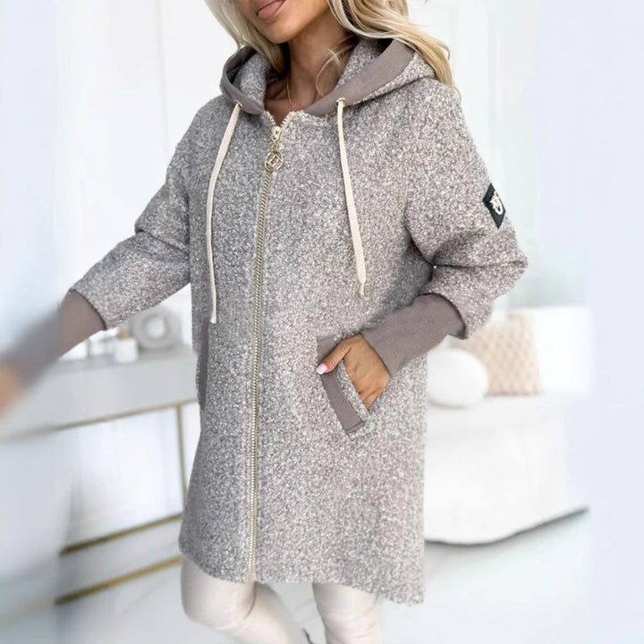 Veste en polaire à la mode pour femmes avec doublure confortable et capuche Levoire