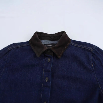 Levoire | Rennon bleu de printemps chemise en jean Top