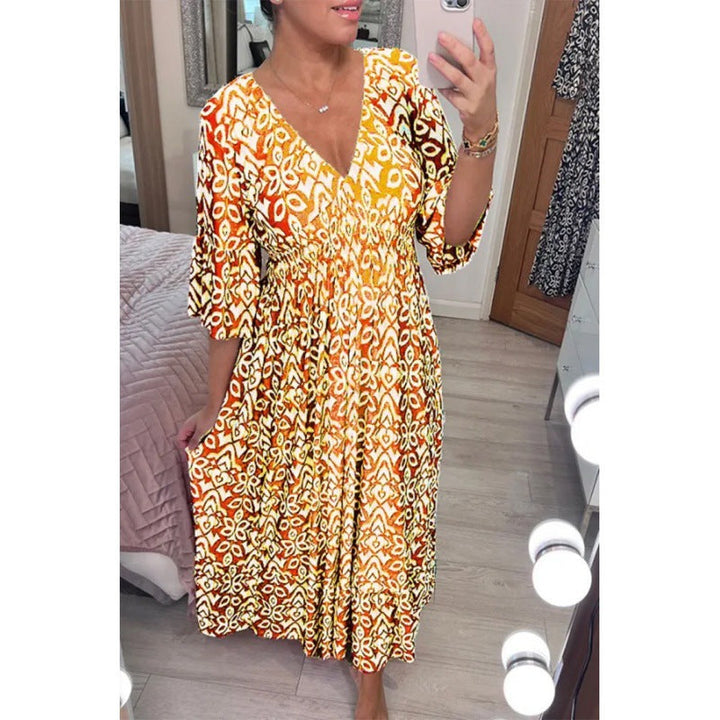 Levoire | Robe longue ample de plage Rento Jaune