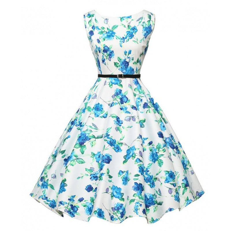 Robe midi femme avec décor floral et coupe ajustée Levoire