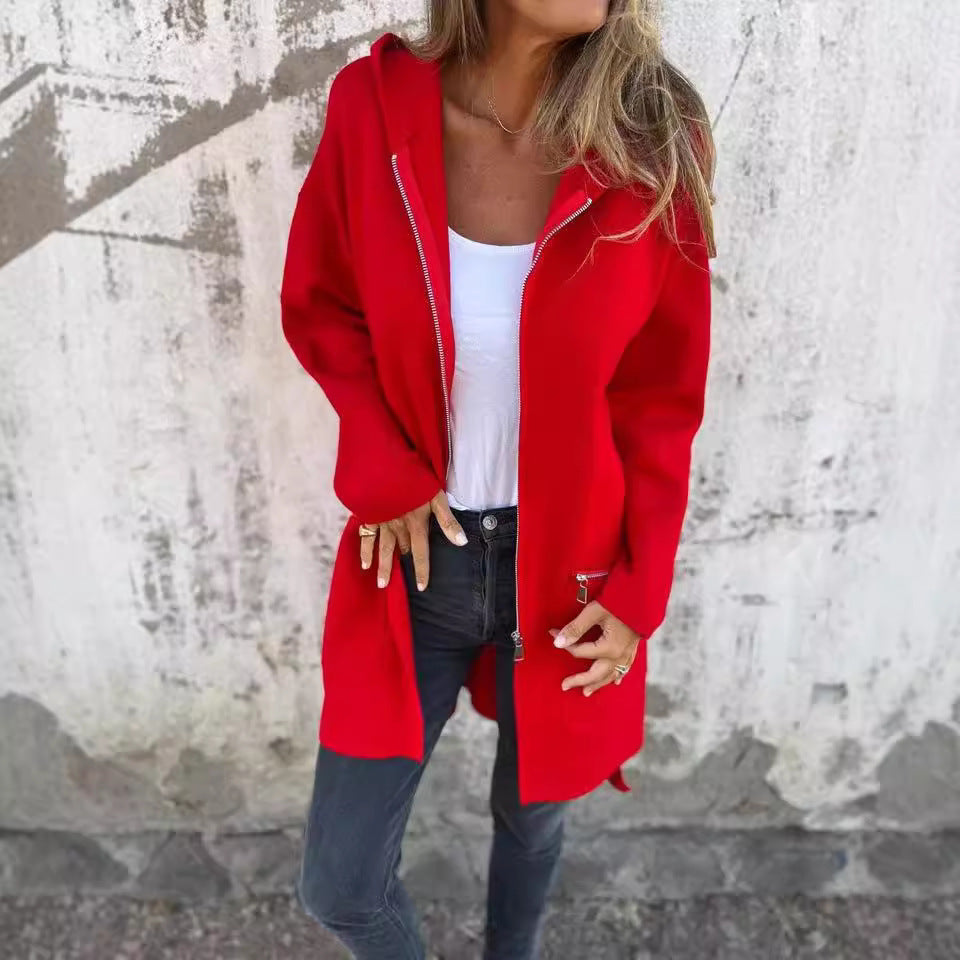 Veste surdimensionnée pour femmes avec poches zippées pratiques Levoire