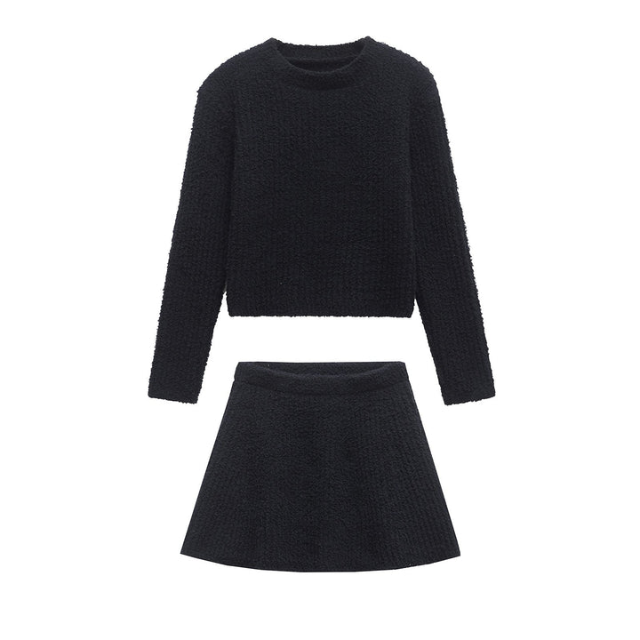 Levoire | Pull en tricot élégant Ensemble de jupe courte tricotée