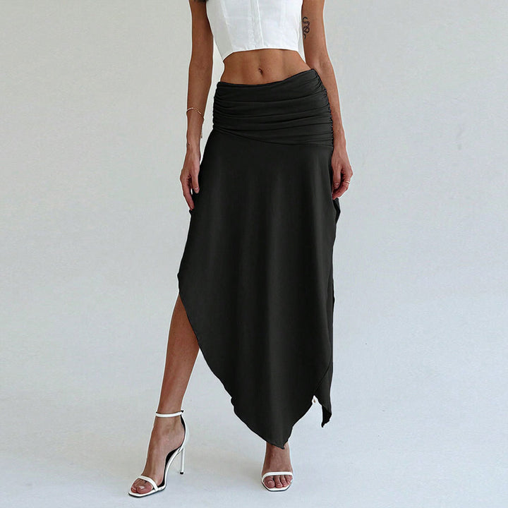 Jupe maxi asymétrique pour femmes avec un élégant drapé Levoire