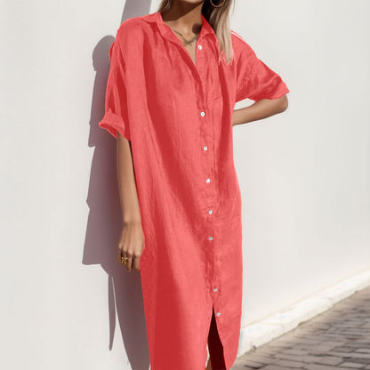 Levoire | Élégante Chemise de Plage Vêtements de Travail Slim Fit Robe