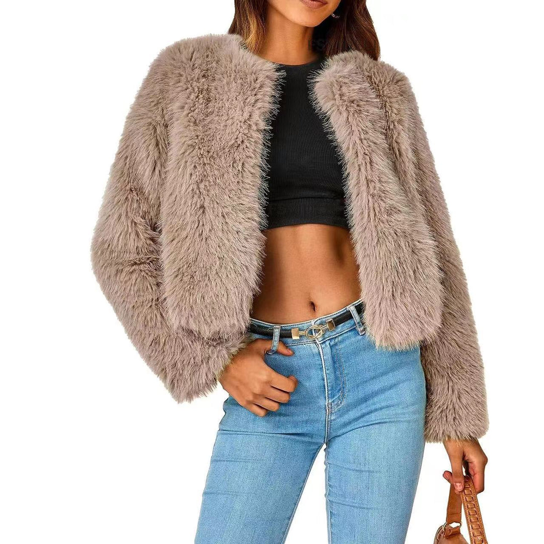 Veste en polaire pour femme avec un design en fourrure luxueux et des manches volumineuses Levoire