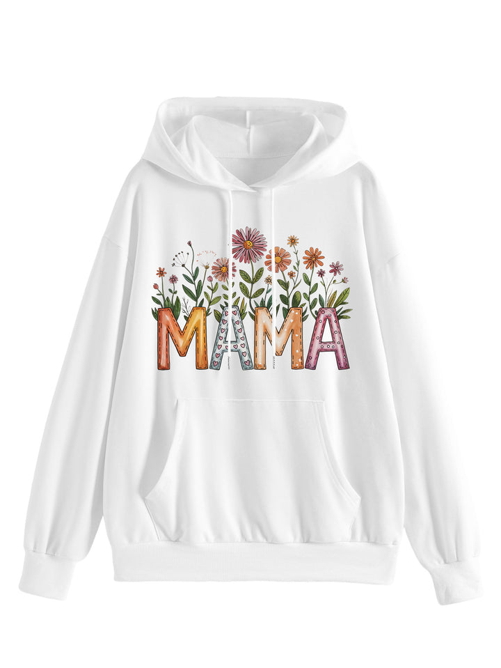 Haut de femme à capuche avec imprimé floral et lettrage inspirant Levoire