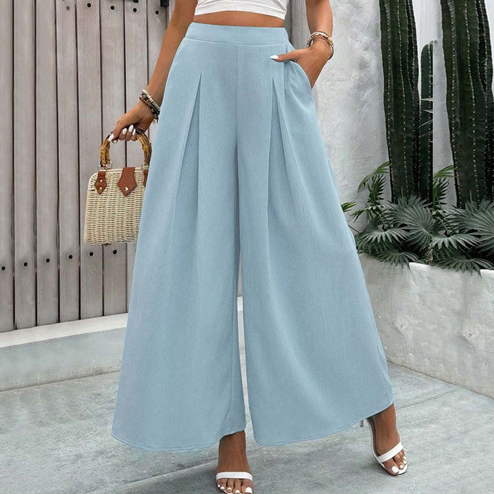 Pantalons larges Palazzo pour femmes avec des plis élégants et un design de poche pratique Levoire