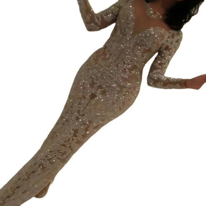 Levoire | Magnifique Robe de Soirée à Manches Longues Slim Fit