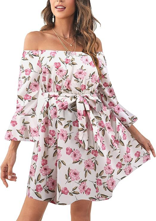 Robe femme décolletée avec motif coloré Levoire