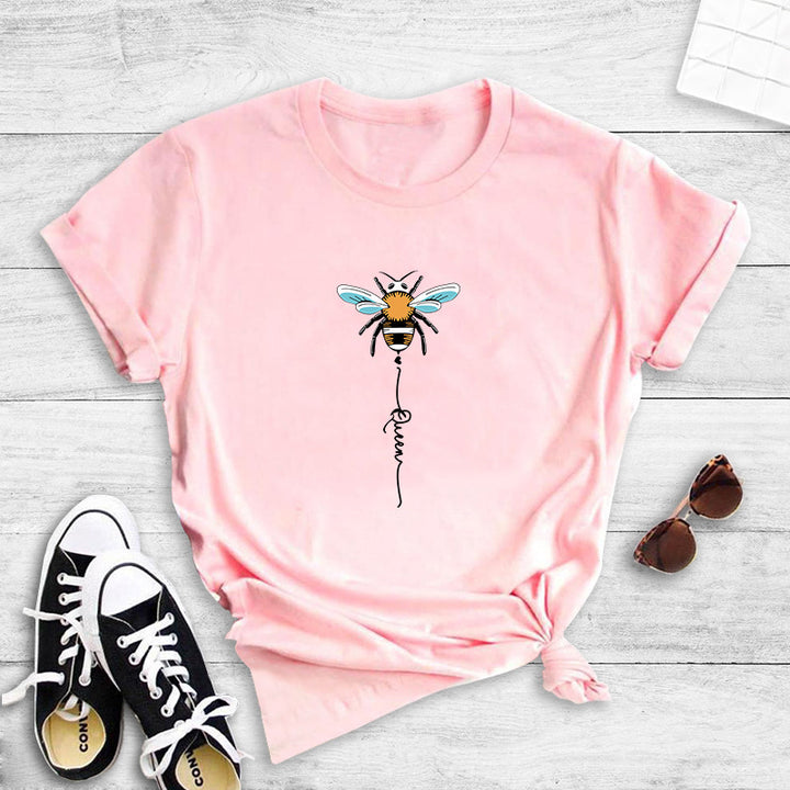 T-shirt pour femmes avec design créatif d'abeille Levoire