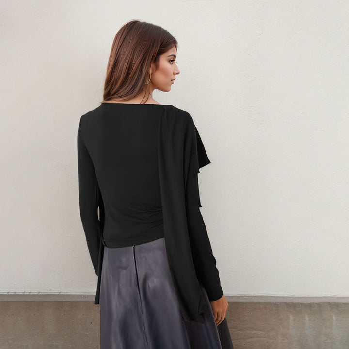 Haut élégant pour dames avec design asymétrique et manches larges Levoire