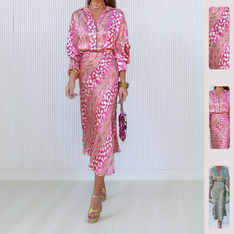 Robe maxi élégante pour femme avec motif scintillant et fronces Levoire