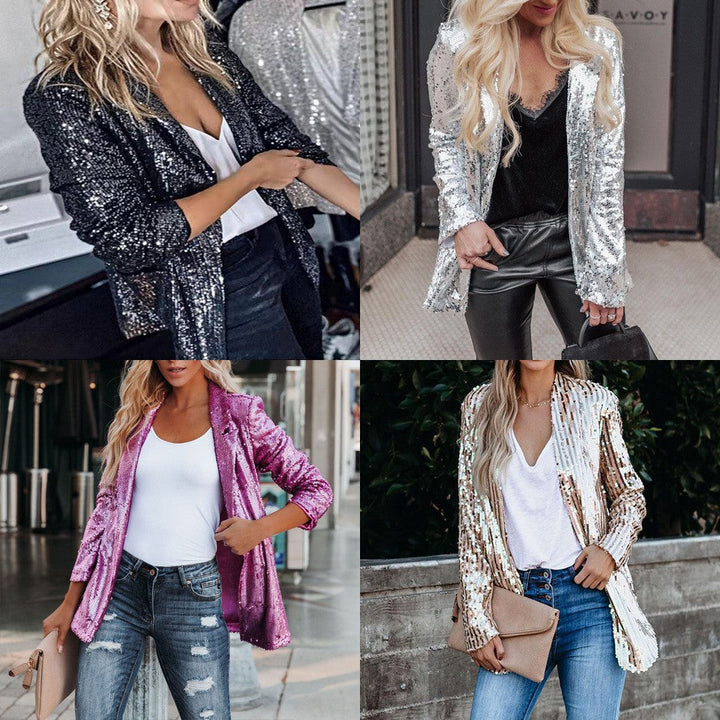 Levoire | Élégamment robe à col en sequins