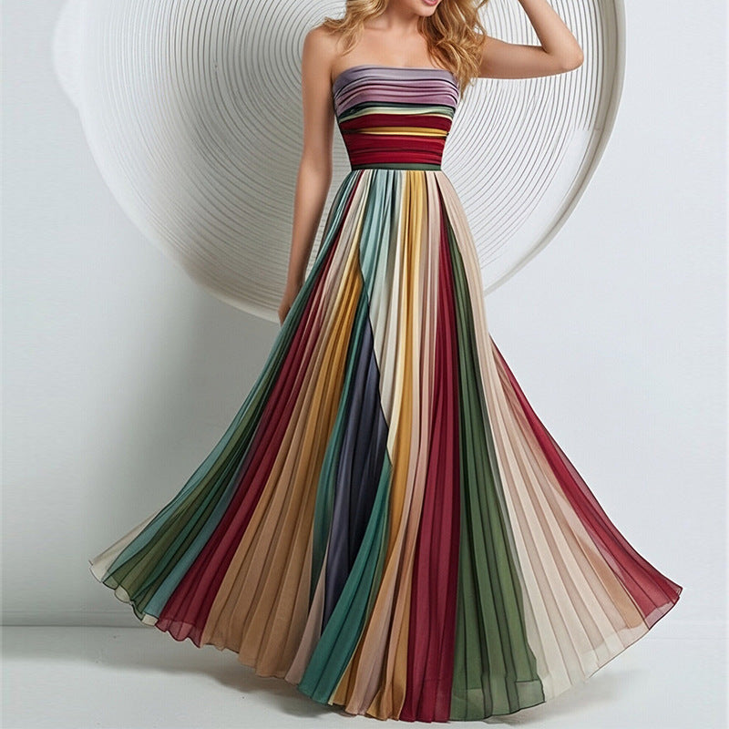 Robe maxi pour femme avec coupe fluide et dégradés de couleur sophistiqués Levoire