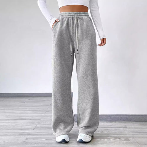Pantalons de loisirs amples pour femmes avec taille élastique et poches latérales pratiques Levoire