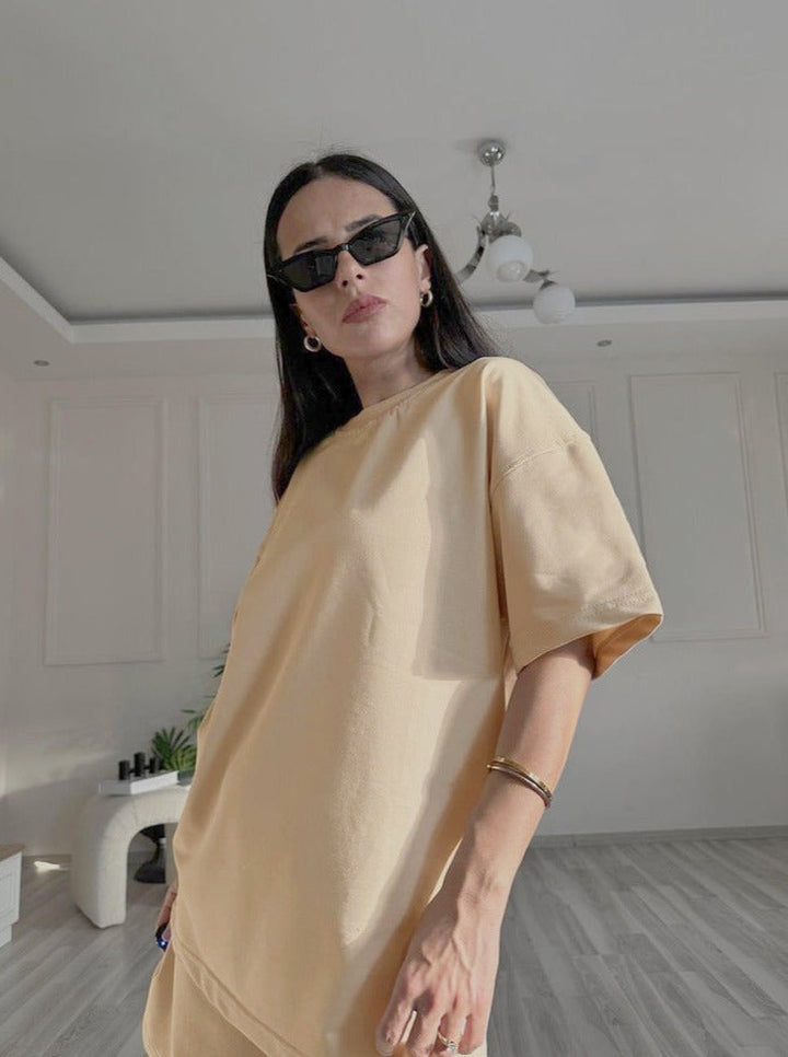 Levoire | Haut À Col Rond Détaché Taille Haute Ensemble Court