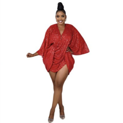 Levoire | Robe sexy pailletée raisin