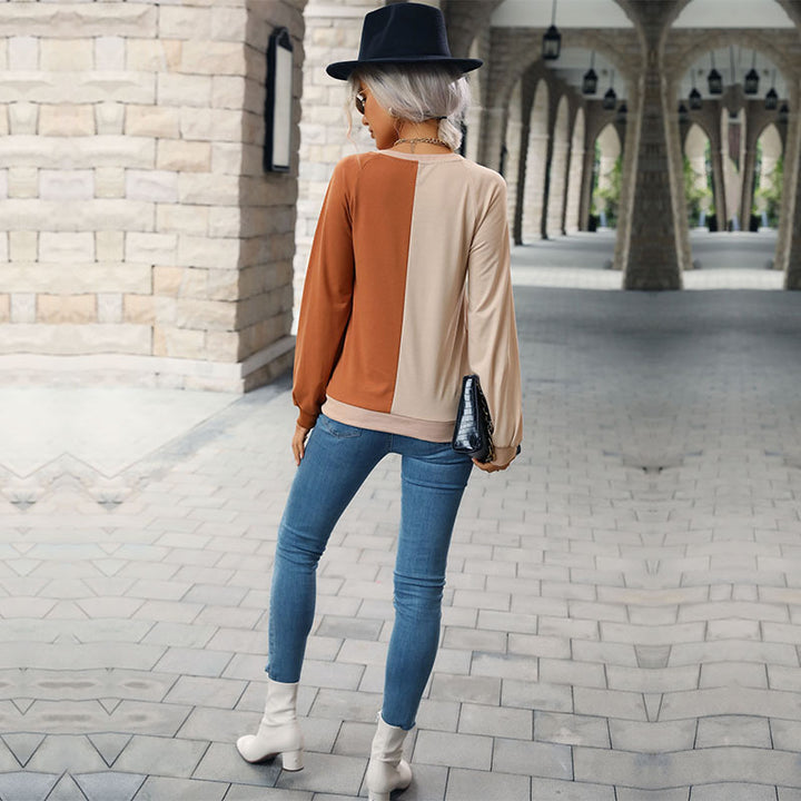 Sweat-shirt féminin à la mode avec un design tendance en color block Levoire