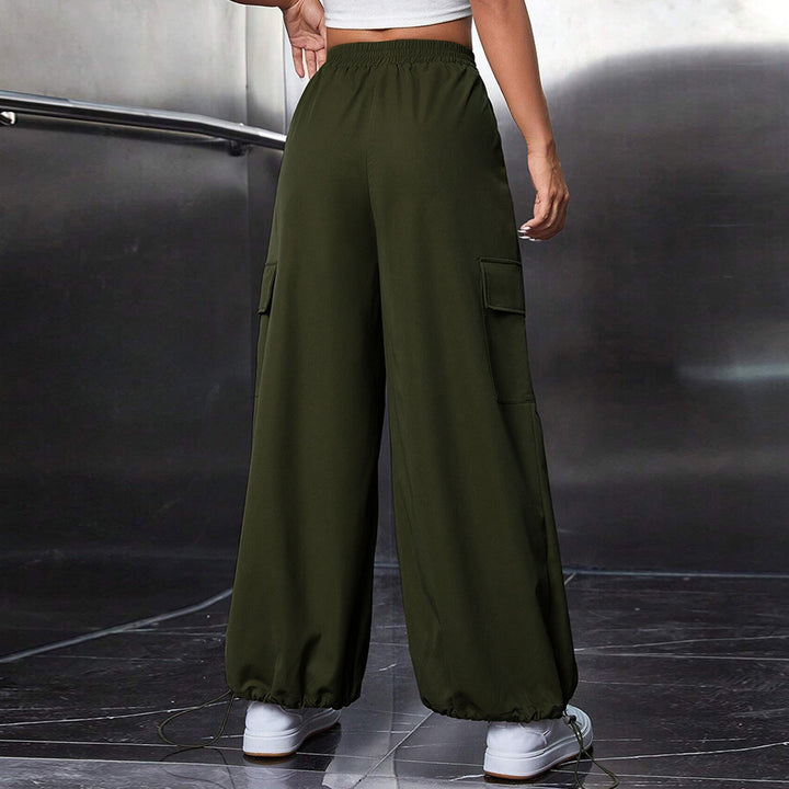 Pantalons cargo pour femmes avec taille élastique et jambes larges Levoire