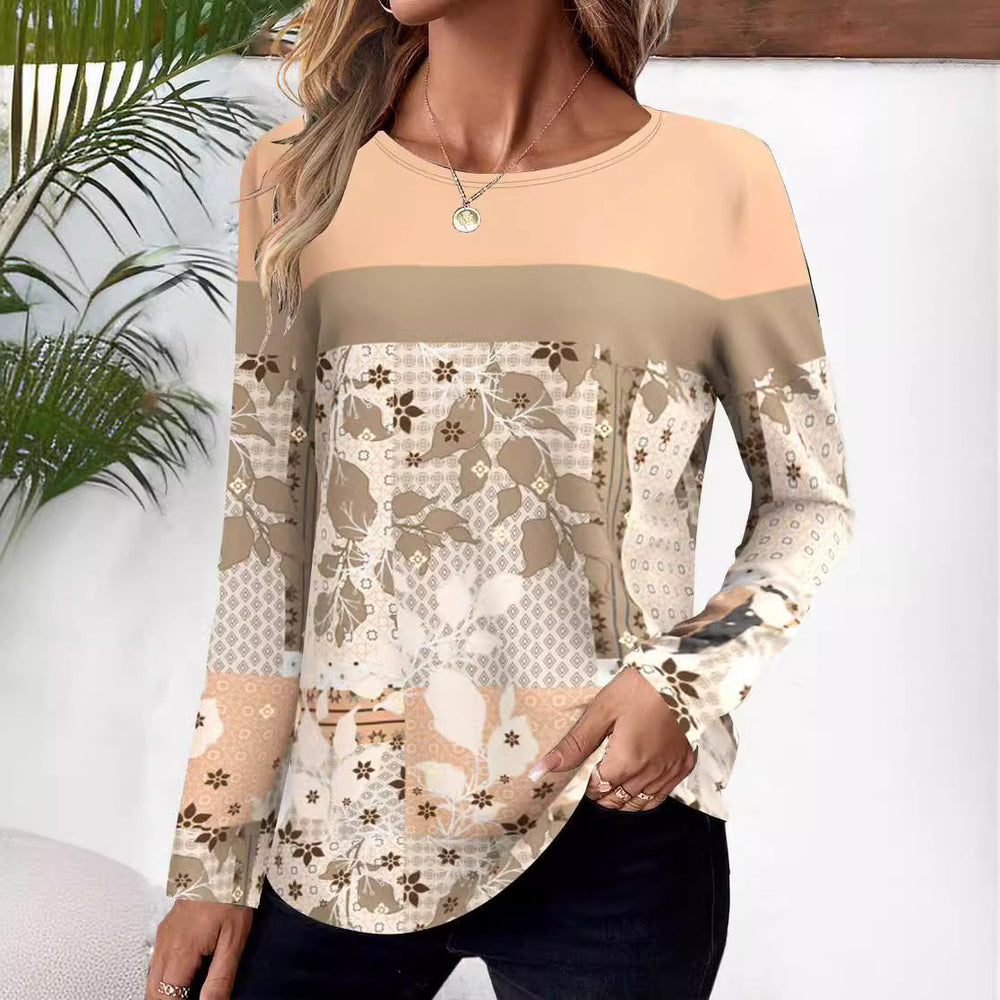 Levoire | Rento Imprimé Col Rond Standard Longue Manches T-shirt