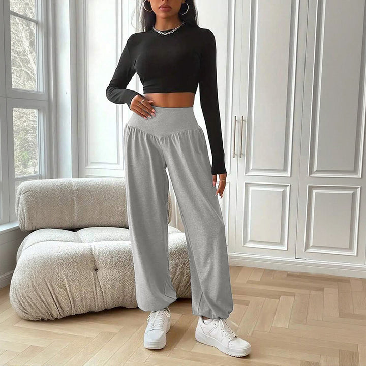 Pantalons larges aérés pour femme avec taille haute Levoire
