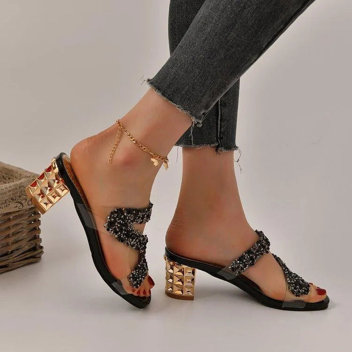 Levoire | Sandales avec talons et paillettes