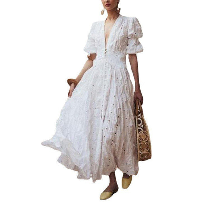 Levoire | Élégante Robe Longue Fluide Découpée