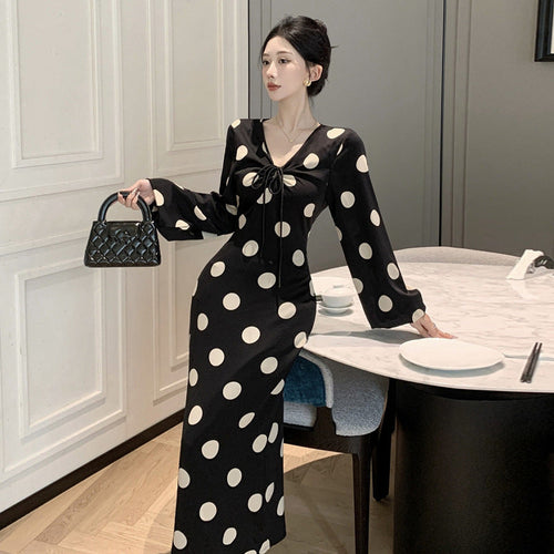 Levoire | Robe sans manches à fermeture éclair à rayures polka
