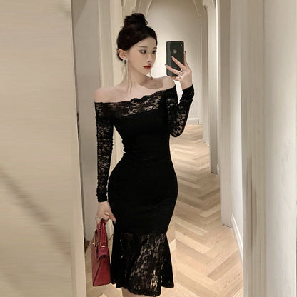 Levoire | Belle robe de sirène longue avec dentelle