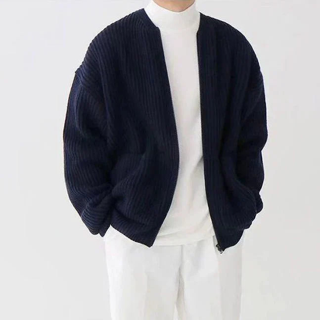 Levoire | Tissu Jersey Raffiné Avec Fermeture Éclair Pour Hommes Bleu