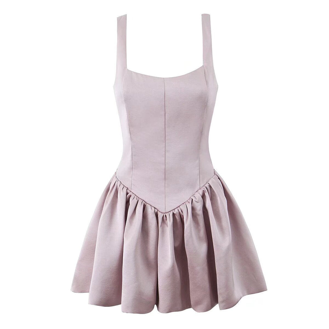 Levoire | Robe courte à manches bouffantes ludique Hellpurppura