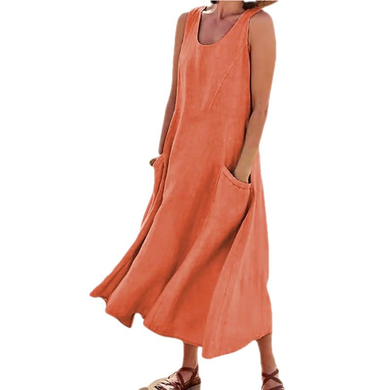 Robe maxi pour femmes avec des poches pratiques et une silhouette ample Levoire