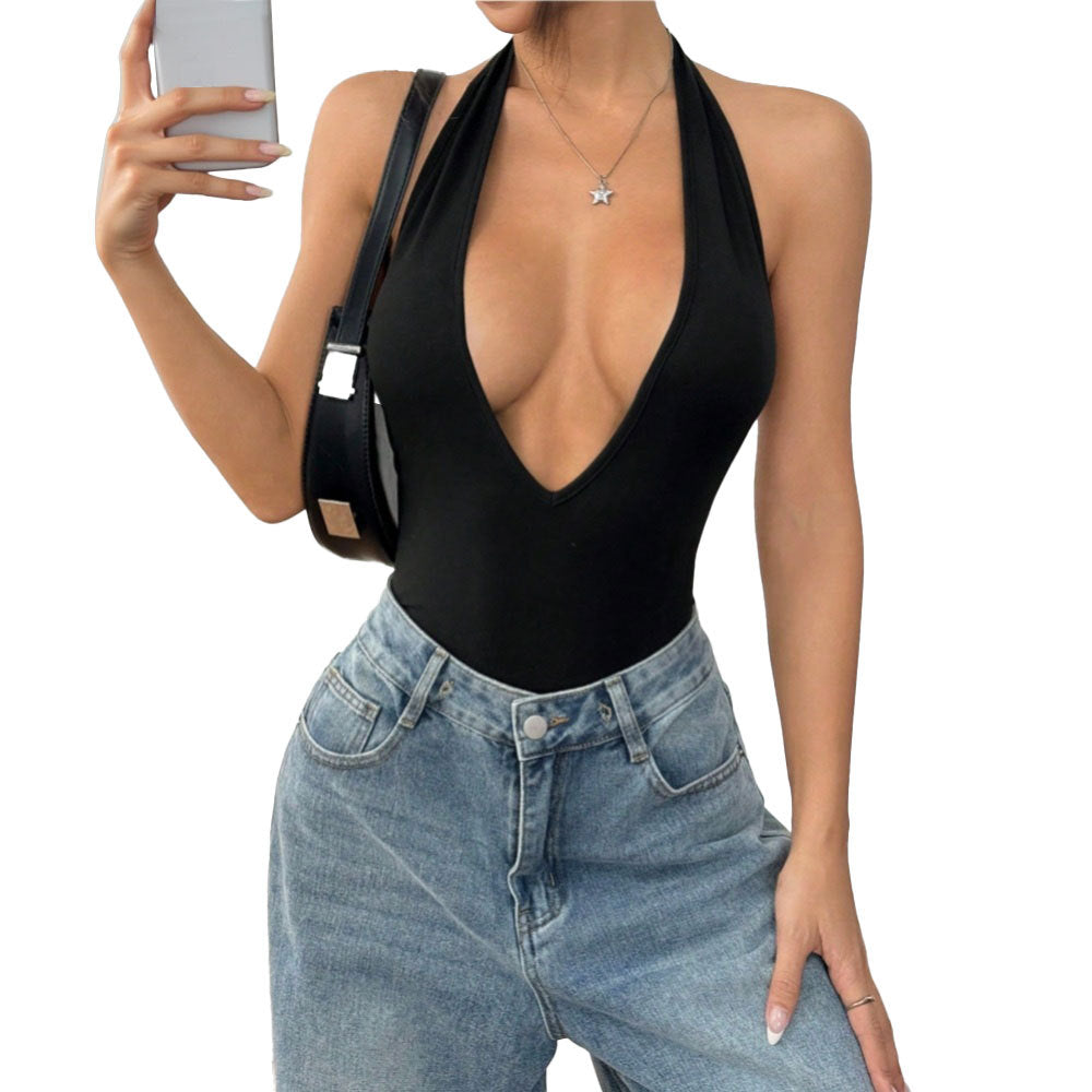 Maillot de bain femme avec décolleté en V profond et découpes hautes sur les jambes Levoire