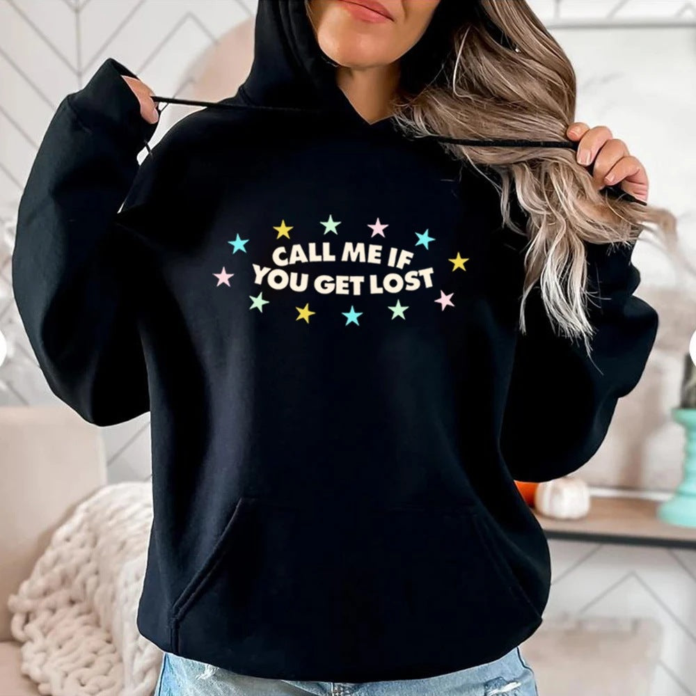 Sweat à capuche pour femme avec imprimé créatif et coupe décontractée Levoire