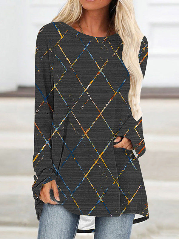 Levoire | Vente cha chaude Impression Raglan Sweat-shirt à manches longues Or